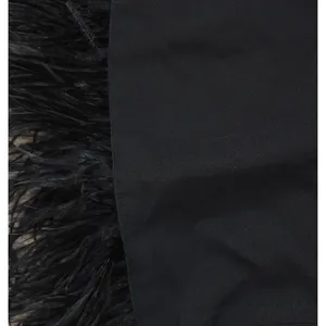 NWT Sam Edelman Womens Strapless Bandeau Neck Feather Trim Jumpsuit Black 8 thumbnail 10