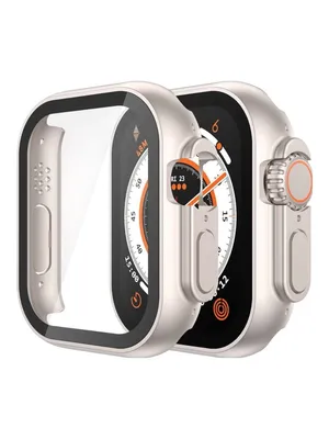Protective Watch Case with Screen Protector Compatible with 49mm Apple Ultra Silver thumbnail 2