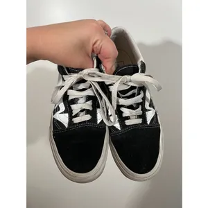 Vans Shoe Old Skool Warp Women 8.5 Men 7 Black White Canvas Sneakers thumbnail 3