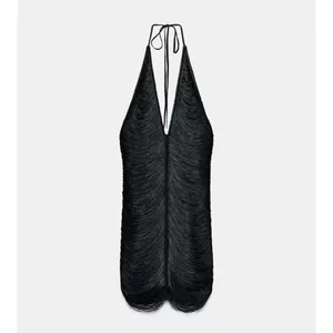 Zara short fringe halter dress runs small‎ thumbnail 2