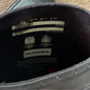 HUNTER Original Rain Boots Tall Women 9 Black Slip On Waterproof Buckle Rubber thumbnail 7
