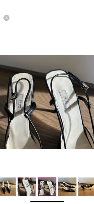 Authentic Vintage Prada Strappy Kitten Heels thumbnail 5