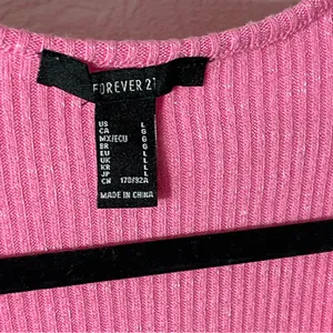 Forever 21 Pink Ribbed  Crop Top thumbnail 2