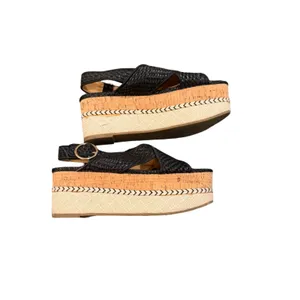 Zara Woven Platform Espadrille Sandals Black NWOT Size 36/6 thumbnail 3