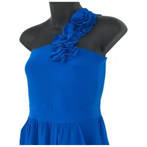 YUMI KIM Womens Blue Floral Ruffle‎ Mini Dress One Shoulder Size XS thumbnail 2