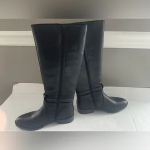 NEW Naturalizer Women’s Garrison Black Riding boots Mid Calf Boot 7.5 Wide thumbnail 4