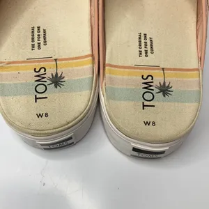 Toms slip on mules size‎ 8 pink white thumbnail 4