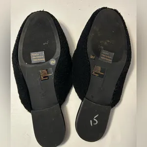 INC Women's black Faux-Shearling Mules size 9 thumbnail 5