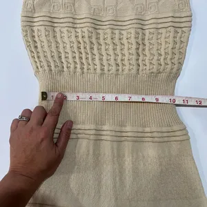 Cremieux Crochet Sleeveless Waist Band Body Con Sheath Dress Size XS Tan Beige thumbnail 8