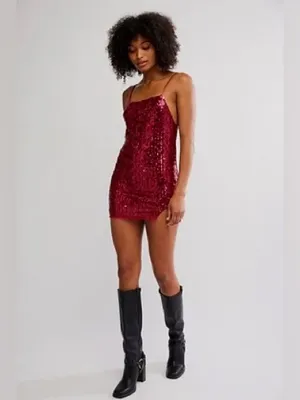 Free People Midnight Kiss Mini Slip Dress thumbnail 7