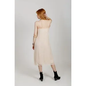 Anthropologie NWT Victorian Vintage Ethereal Women Medium Ivory Midi Slip Dress thumbnail 3
