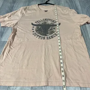 No Brand Pink Beige Graphic T-Shirt; L/XL thumbnail 4