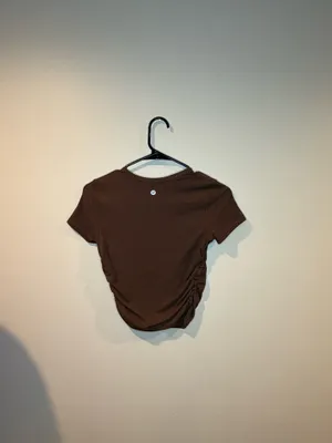 Lululemon Cropped Shirt Brown thumbnail 3