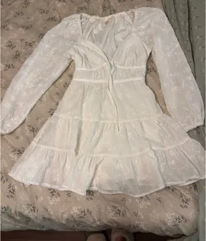 White floral mini dress thumbnail 2