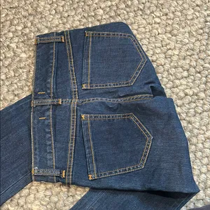 Free People Blue Denim Western Bell Bottom Flare Jean Size 24 thumbnail 6