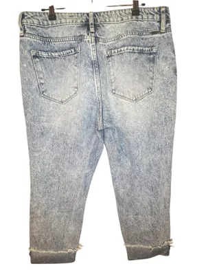 KanCan Light Acid Wash Distressed High Rise Boyfriend Denim Jeans thumbnail 6