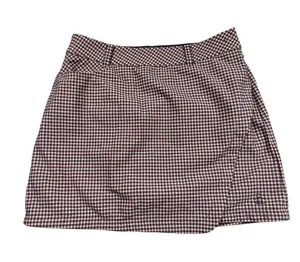 Munsingwear Golf Skort S Pink Navy Houndstooth Wrap Skirt thumbnail 1