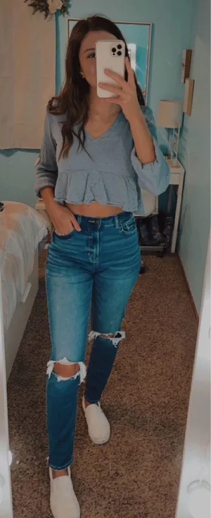 Dry Goods 3/4 Sleeve Cropped Blouse thumbnail 1
