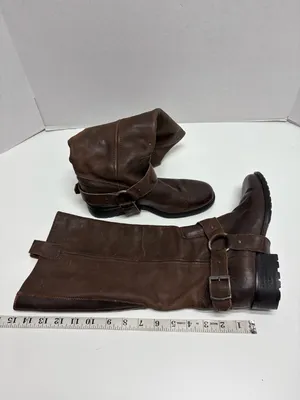 Cole Haan Harness-Style Brown Leather Riding‎ Boots - Size 37.5 thumbnail 3