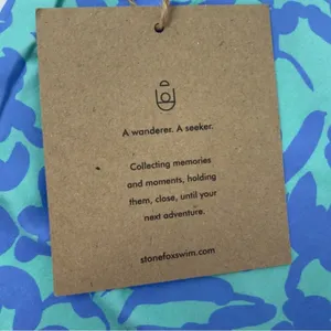 Stone Fox Swim Sumatra Bikini‎ Bottom Ocean Bloom Blue High Rise Cheeky Size XS thumbnail 9