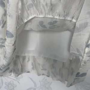 Kindred Size-L Dress White Blue Butterfly Knee Length Ruffle‎ thumbnail 8