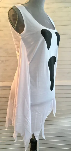 Halloween Ghost Costume , M/L 👻 White Size M thumbnail 3