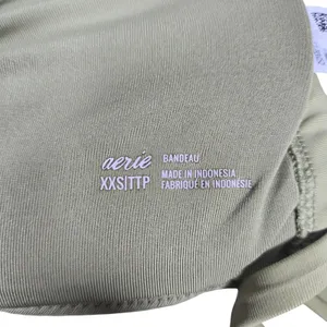 Aerie Ruched Bandeau Bikini Top in Dried Sage XXS‎ NWT thumbnail 5