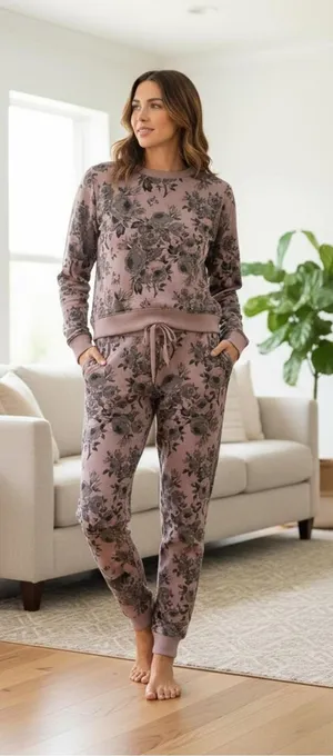 Honeydew Super Soft 2PC Floral Pajama Set XS thumbnail 1