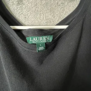 Lauren Ralph Lauren Black Knit A-Line Dress Short Sleeve L‎ Classic Minimalist thumbnail 4