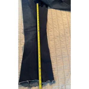 Kancan Women’s Jeans Sz 13 (30) Midrise‎ Flare Leg Dark Wash Raw Hem Western thumbnail 11