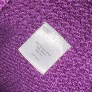Talbots Petites wool Silk Drapey Waterfall Cardigan‎ purple size XL thumbnail 4