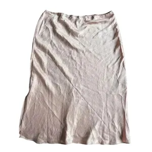 Elegant Blush Pink Midi Skirt Soft‎ Flowy Feminine Casual to Dressy F18 thumbnail 3