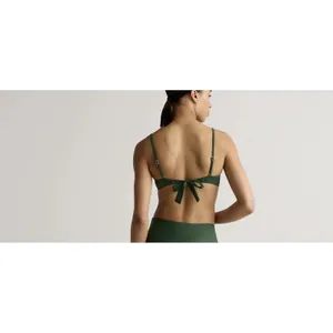 NWT Quince Palm Green Italian Scoop Neck Bikini Top Large thumbnail 2