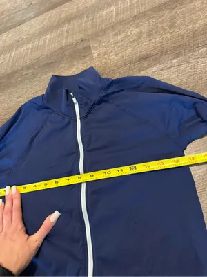 Fabletics Navy Zip Up Active Jacket thumbnail 3