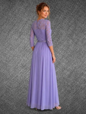 Miusol Lavender Lace Chiffon A-Line Formal Maxi Dress Size 9 thumbnail 8