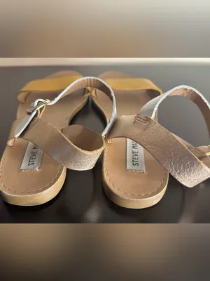 Steve Madden Yellow Front-Strap Sandals with Neutral Wrap Straps thumbnail 3