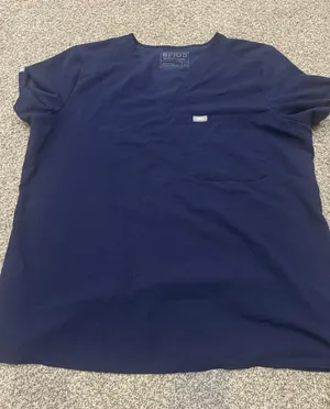 Figs Scrub Shirt XL Blue‎ Technical Collection Medical Uniform Top V Neck thumbnail 1