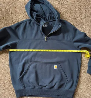 Carhartt Men's Rain Defender Paxton Heavyweight Hooded Quarter Zip Mock Sweatshirt thumbnail 5