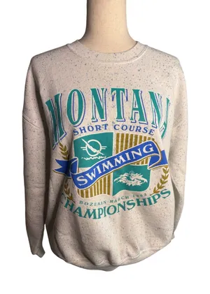 Vintage 1993 Montana Swimming Championships Sweatshirt thumbnail 1