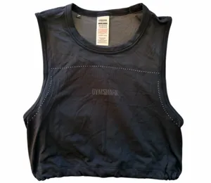 Gymshark Black Seamless Cropped Muscle Tank thumbnail 1