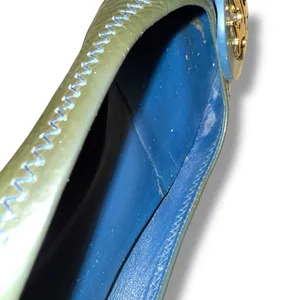 Tory Burch Minnie‎ Scrunch Navy Blue Leather Ballet Flats Sz 7 Estimated thumbnail 14