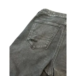 American Eagle Distressed Skinny Jeans Black Ripped High Waisted Womens Size 4 thumbnail 2