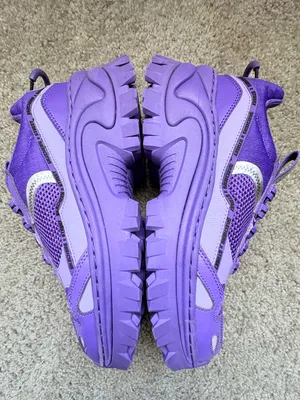 SKECHERS Women’s Purple Memory Foam Leather Low Top Lace-Up Athletic Sneakers thumbnail 4