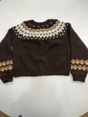 Willow and Wind Nordic Yoke Cropped Cardigan Sweater thumbnail 7