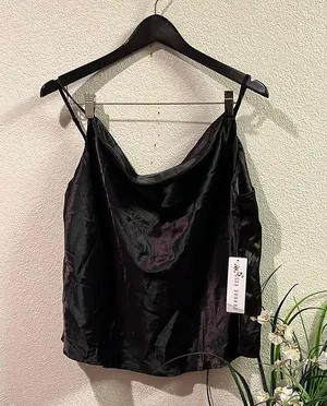 Orange Kiss Black Camisole Top Size 2X thumbnail 1