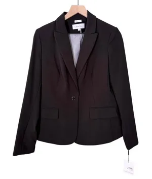 NWT Calvin Klein Blazer Jacket Strectch Black Work Career Women’s Size 4 thumbnail 1