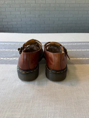 Vintage Dr. Martens 8065 Brown Leather Mary Jane Shoes Made in England Size 9 thumbnail 7