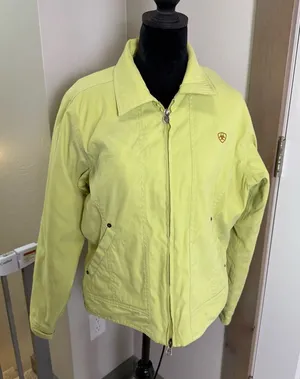 Ariat‎ Women's Lime Green Jacket Zip Up Pockets Western Midweight Lg thumbnail 1