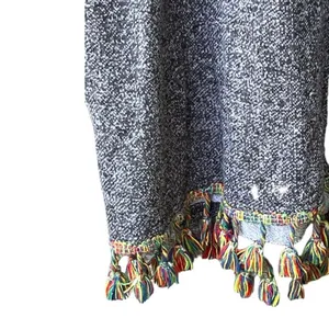 Entro Size M boho festival dress. Embroidered Tassels fringe Aztec thumbnail 4