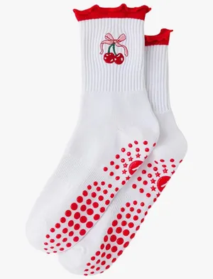Pilates Grip Socks White thumbnail 1